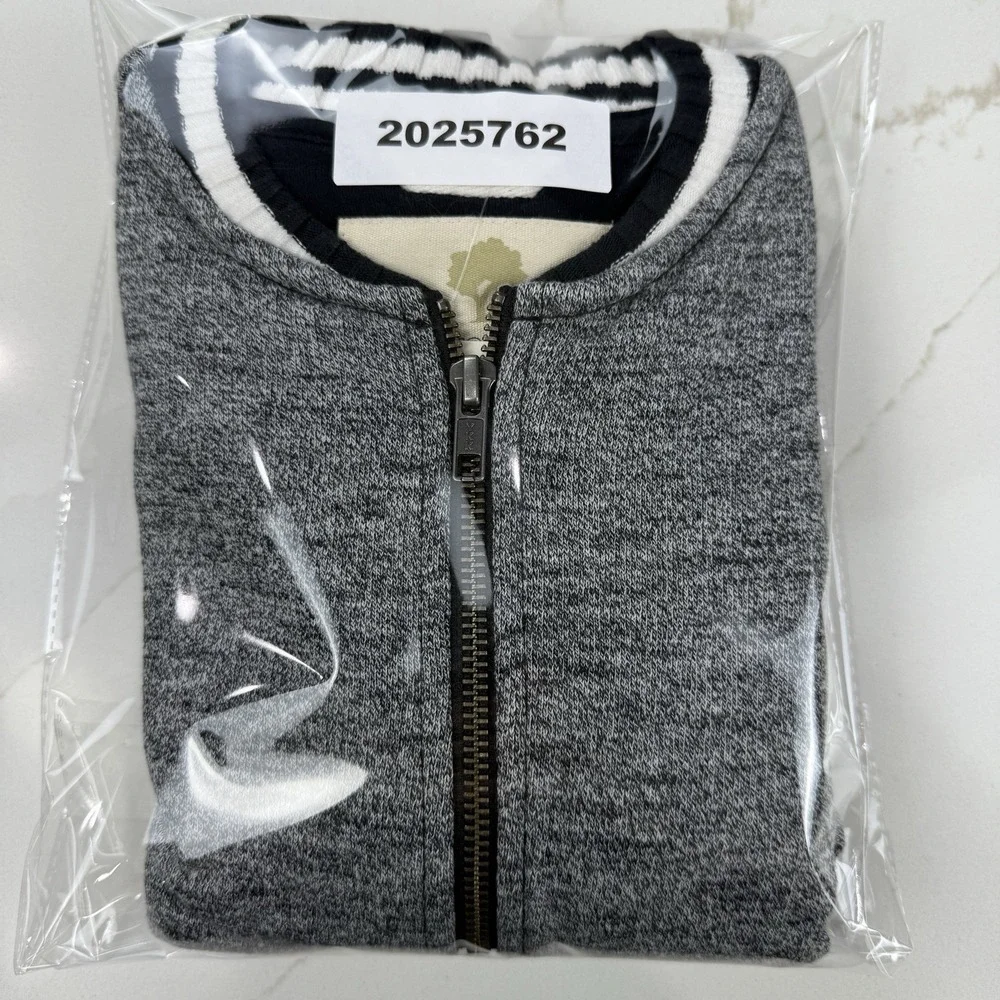 Tucker‎ + Tate Soft Knit Full Zip Jacket Boys 6 Gray Black White Back to School